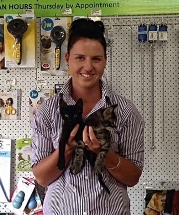 Emma - Veterinary Nurse with Kitten